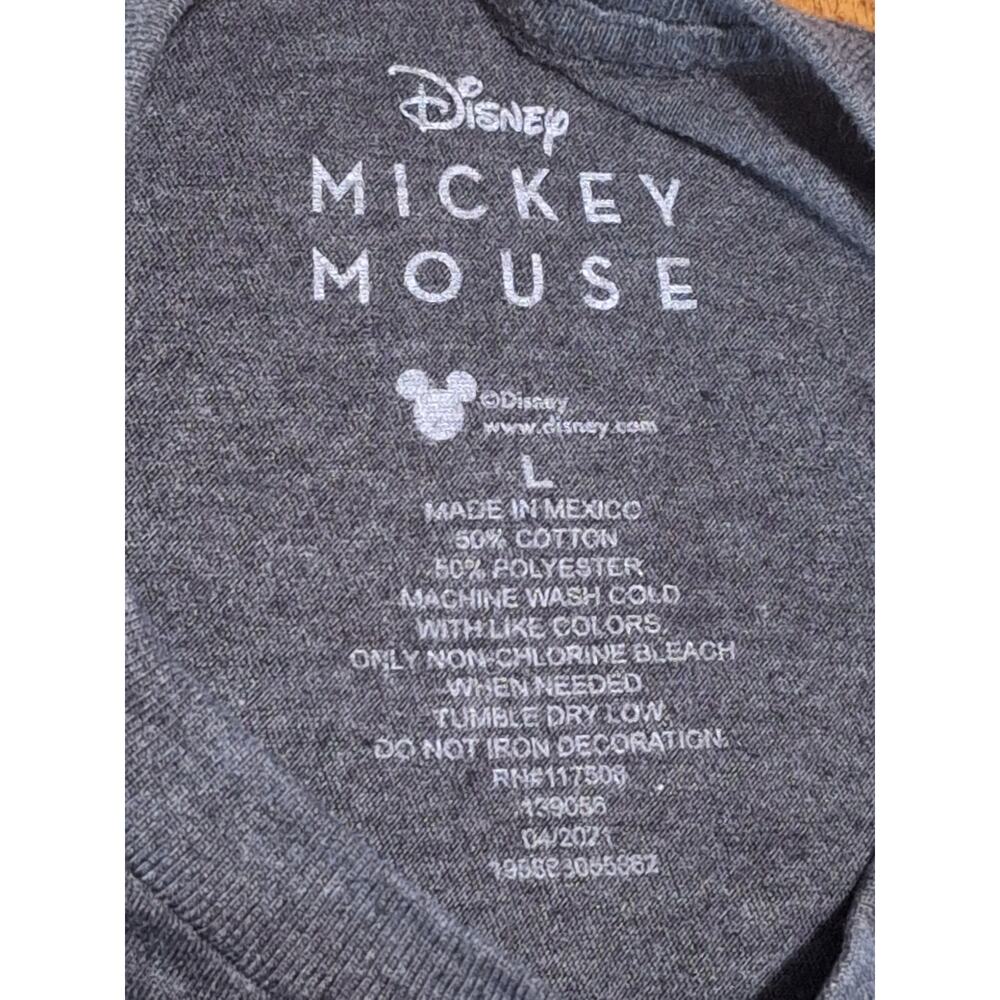 Disney Mickey Mouse Gray Graphic T-Shirt Men’s Large Classic Cartoon Tee - Picture 6 of 6